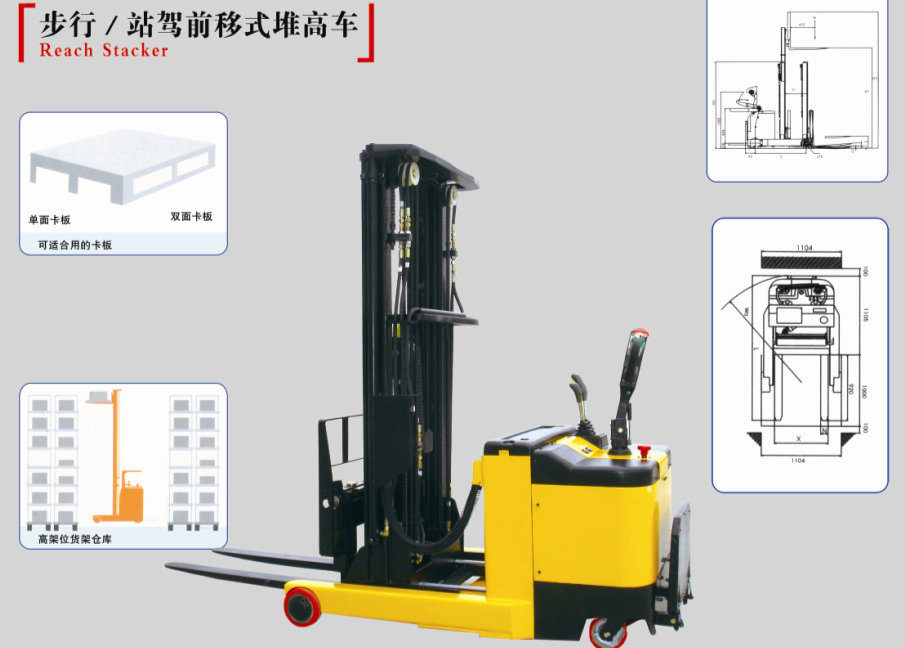 步行~站駕前移式電動(dòng)堆高車1
